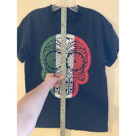 Sugar Skull- Day of the Dead T-Shirt- Unisex Medium- Black- Cotton - Picture 4 of 6